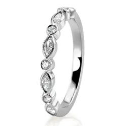 Marquise and Round Fashion Ring with Milgrain 1/3 ct. tw. thumbnail 2