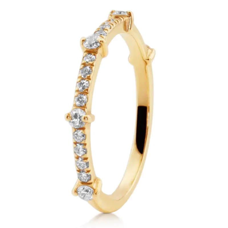 14K white gold Stackable Round Diamond Ring 1/3 ct.tw - alternate view 3
