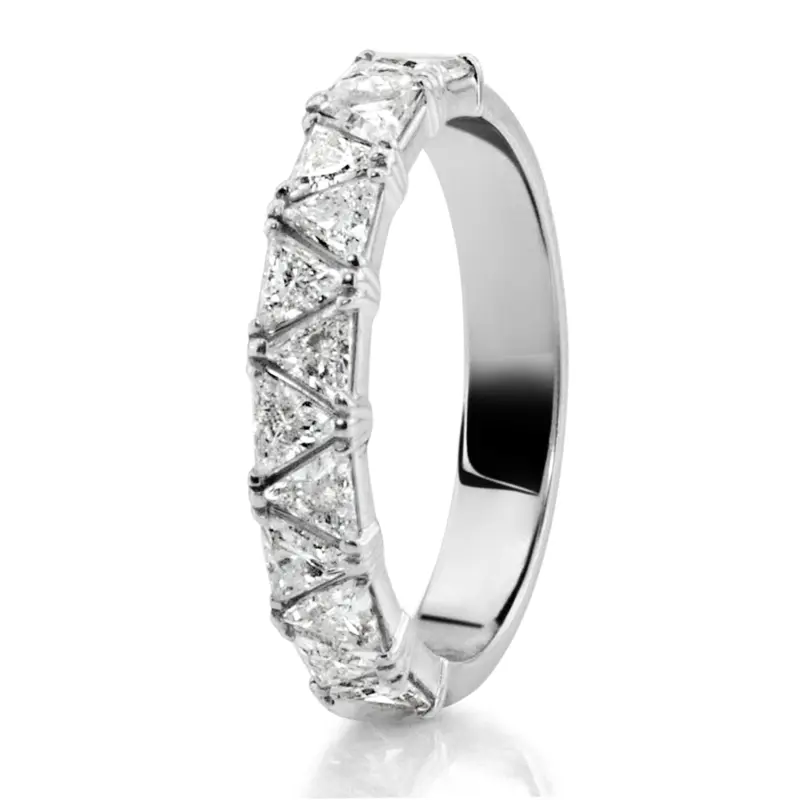 14K white gold Triangle Diamond Ring 1 1/2 ct.tw - alternate view 4