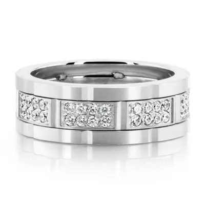 Rolex Inspired Dual Row Diamond Ring - view 2 of 2