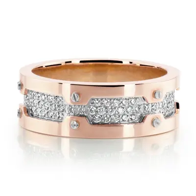 Cartier Inspired Diamond Wedding Ring  - view 2 of 2