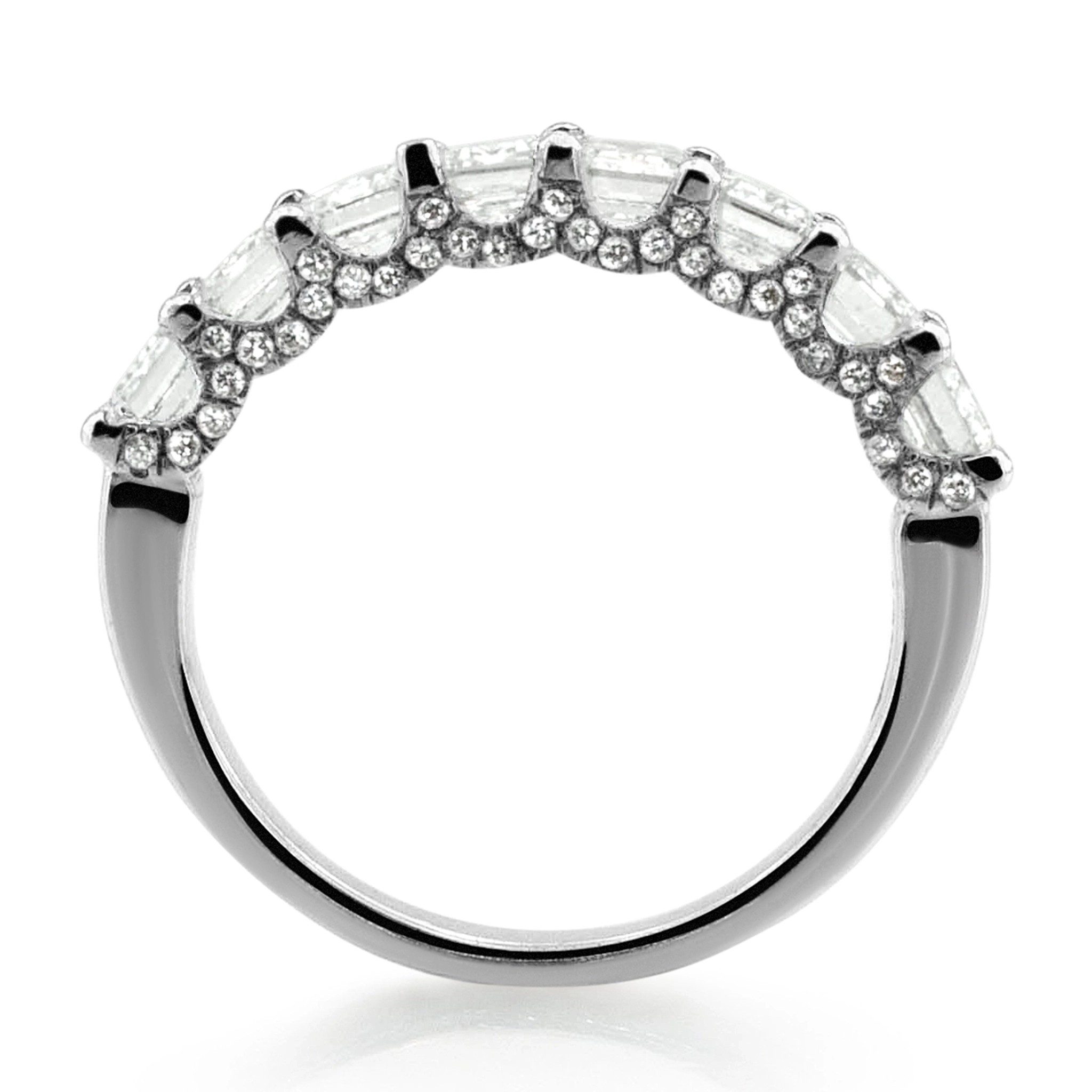 8 Stone Emerald Anniversary Ring 2 7/8 ct. tw - view 4