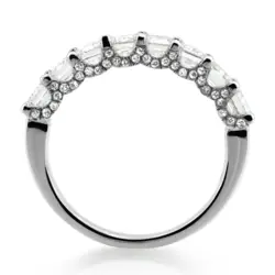 8 Stone Emerald Anniversary Ring 2 7/8 ct. tw thumbnail 4