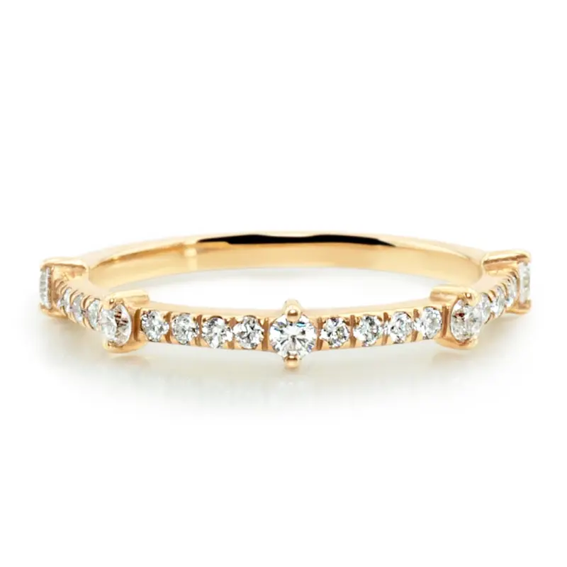 14K white gold Stackable Round Diamond Ring 1/3 ct.tw - main view