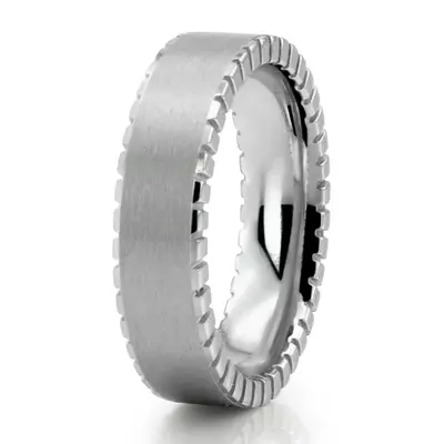 Gear Edge Wedding Band - main view thumbnail