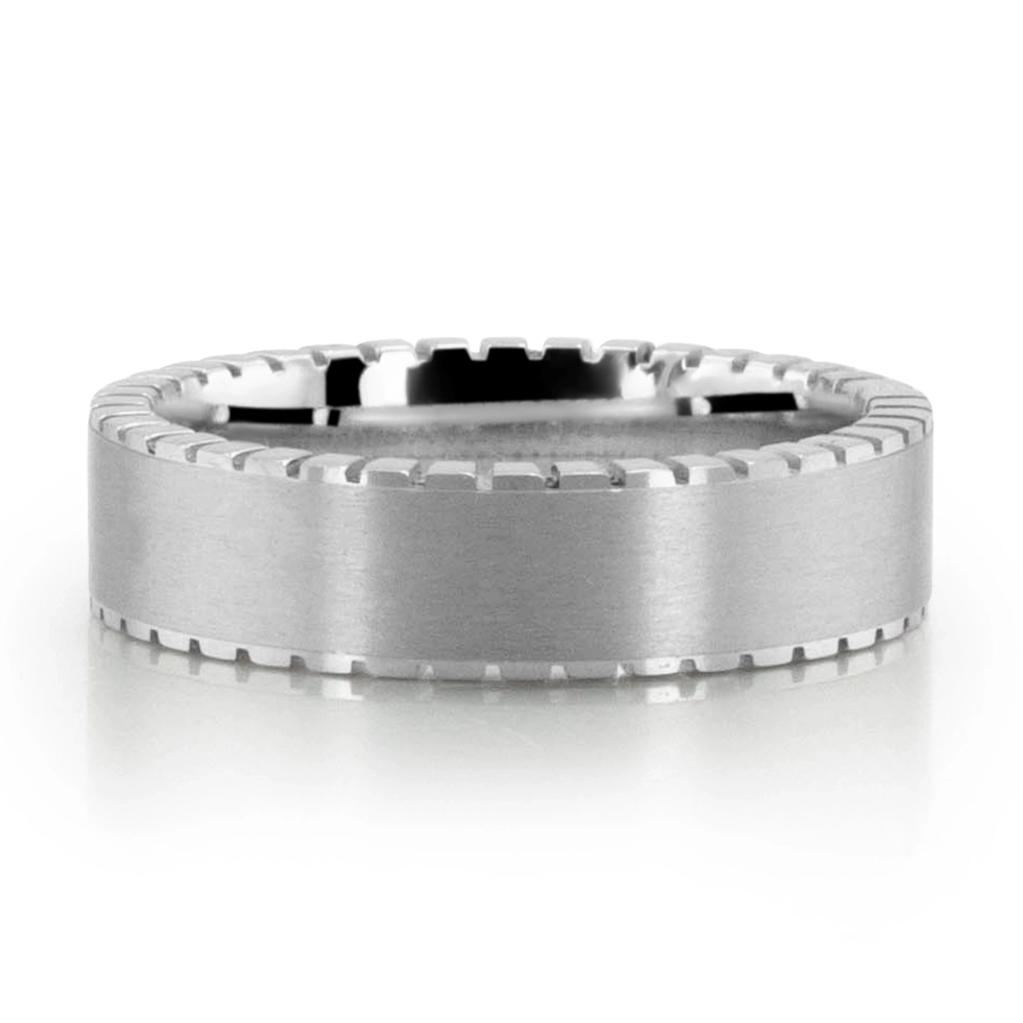 Gear Edge Wedding Band - view 2