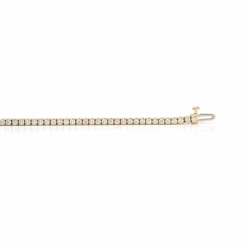 14K white gold Prong Set Round Diamond Tennis Bracelet 2 ct.tw - alternate view 4