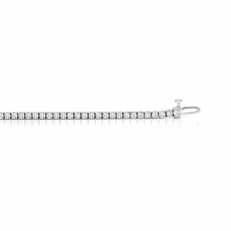 14K white gold Prong Set Round Diamond Tennis Bracelet 2 ct.tw - alternate view 5