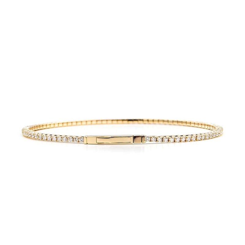 14K white gold Full Flex Diamond Bangle Bracelet 1 2/3 ct.tw - alternate view 5