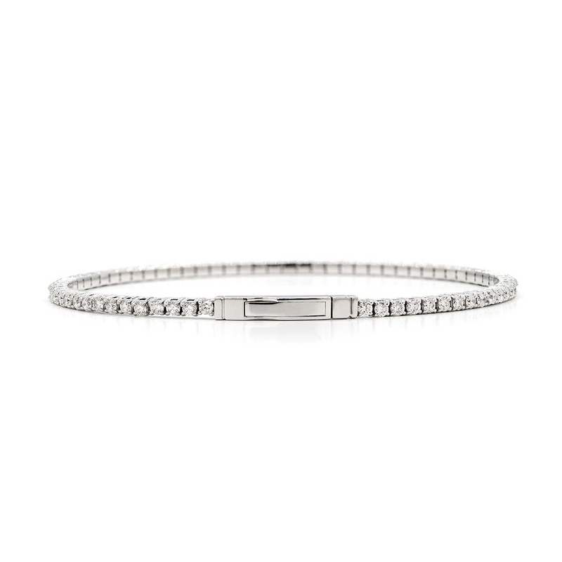 14K white gold Full Flex Diamond Bangle Bracelet 1 7/8 ct.tw - alternate view 4