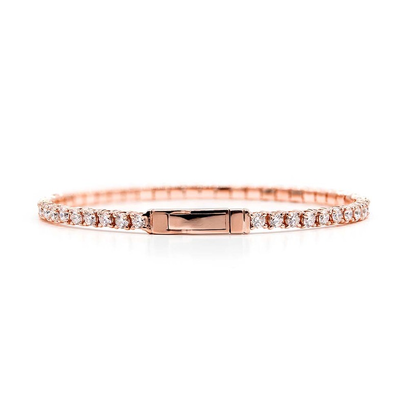 14K white gold Full Flex Diamond Bangle Bracelet 3 3/4 ct.tw - alternate view 6
