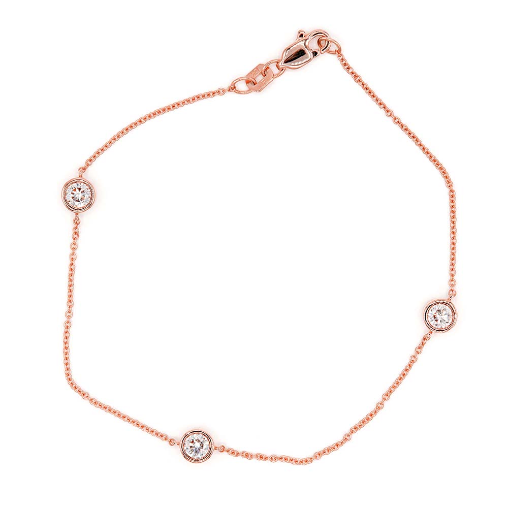 Bezel Set Round Diamond Bracelet 1/2 ct.tw - view 3