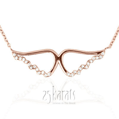 14K Gold Diamond Angel Wings Pendant (0.15 ct. tw.) - view 1