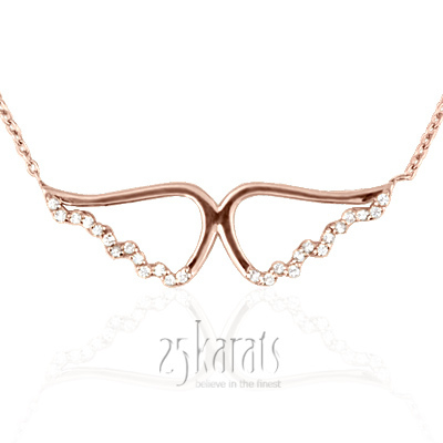 14K Gold Diamond Angel Wings Pendant (0.15 ct. tw.) - view 1 of 6