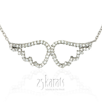 14K Gold Diamond Angel Wings Pendant (0.30ct. tw.) - view 1 of 6