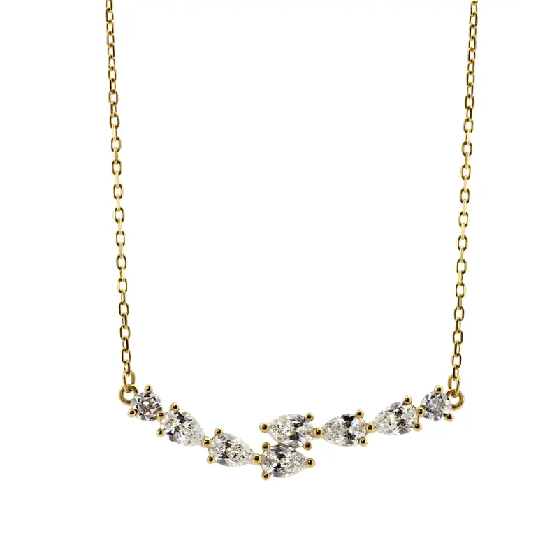 14K white gold Live Like Water Diamond Necklace 1 ct.tw - main view