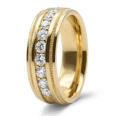 Milgrain Channel Set Diamond Wedding Ring (0.70 ct. tw.) - view 4 thumbnail