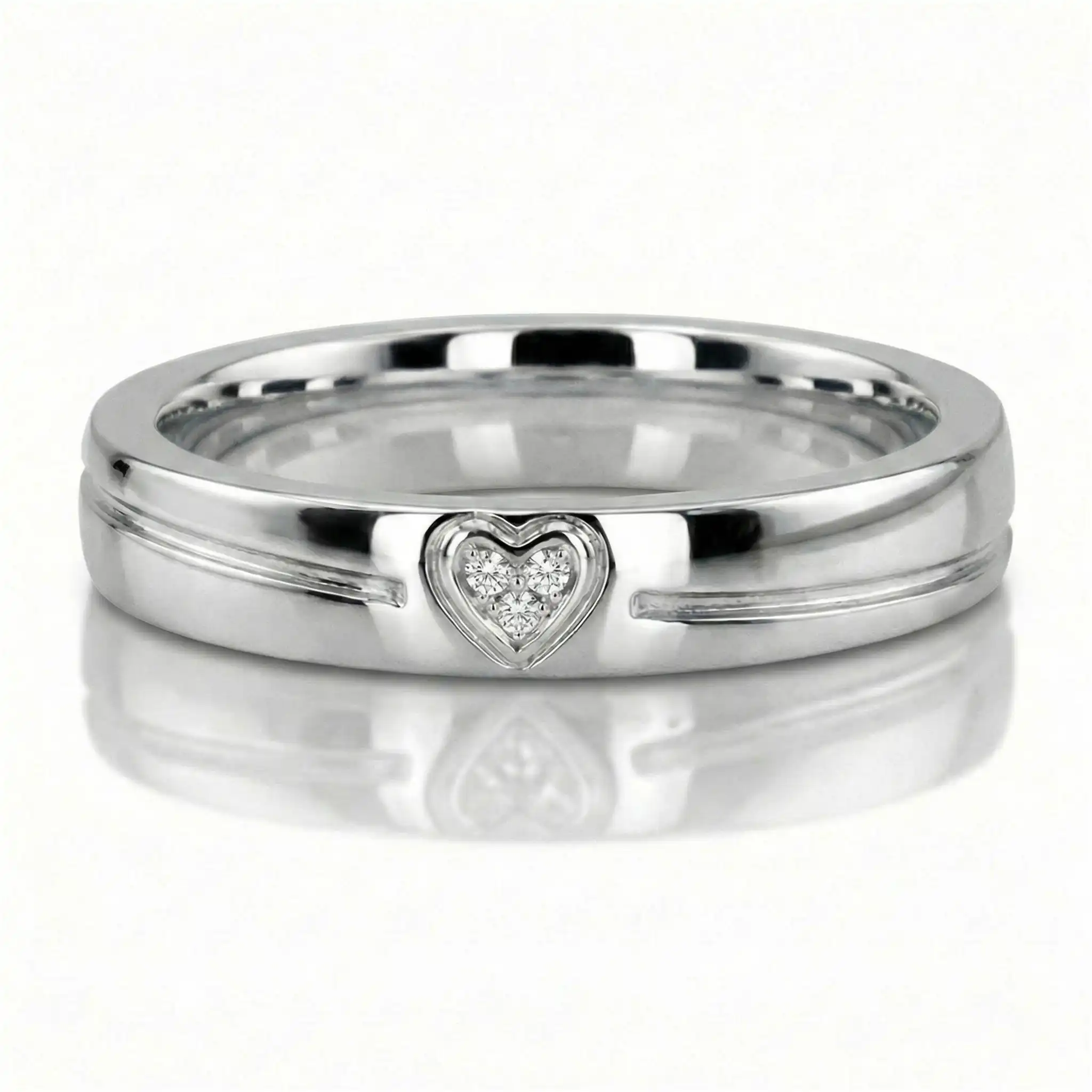 Color Duo Contemporary Diamond Wedding Ring - view 5