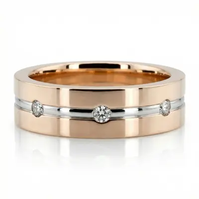 Flat Diamond Wedding Band 2 - view 2 thumbnail