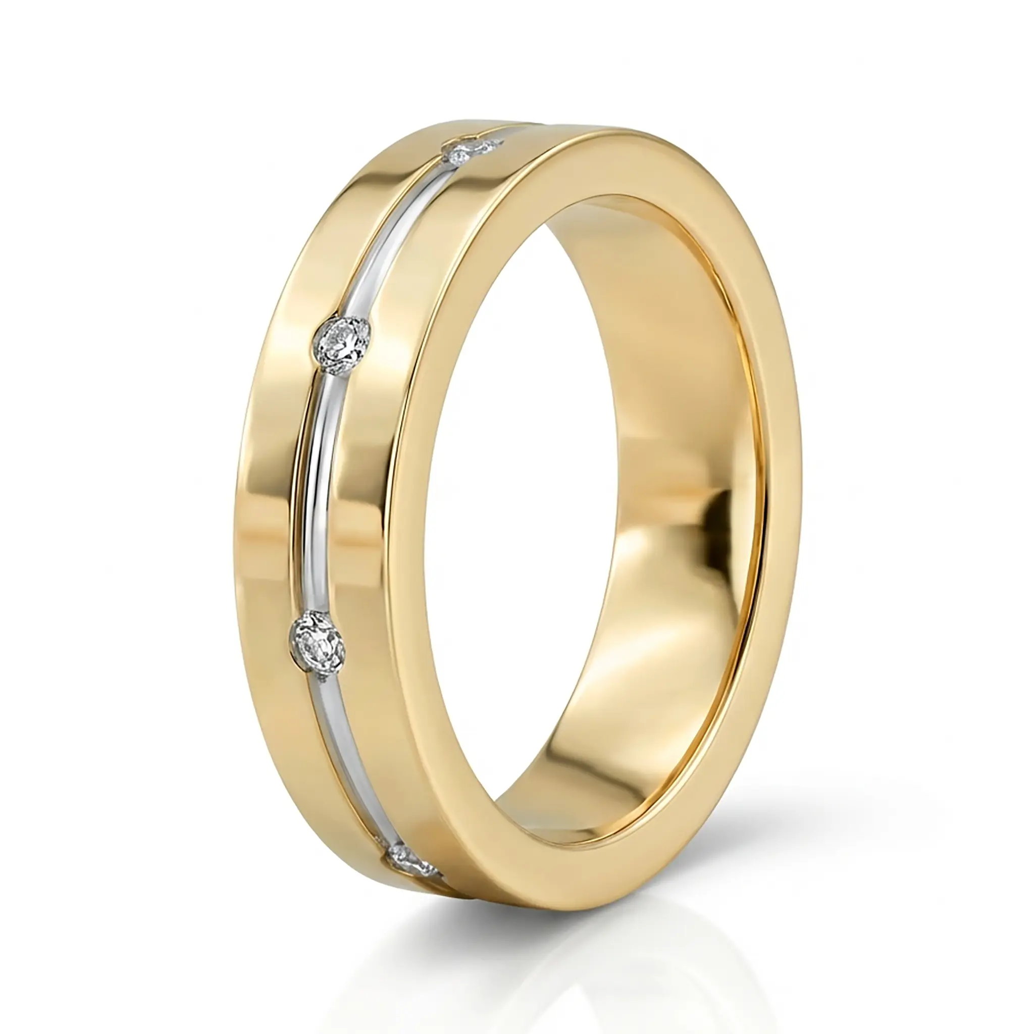 Flat Diamond Wedding Band 2 - view 1