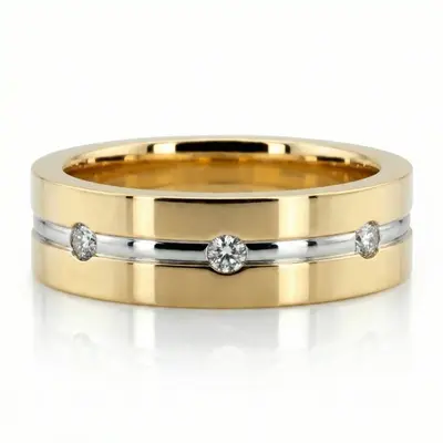 Flat Diamond Wedding Band 2 - view 3 thumbnail