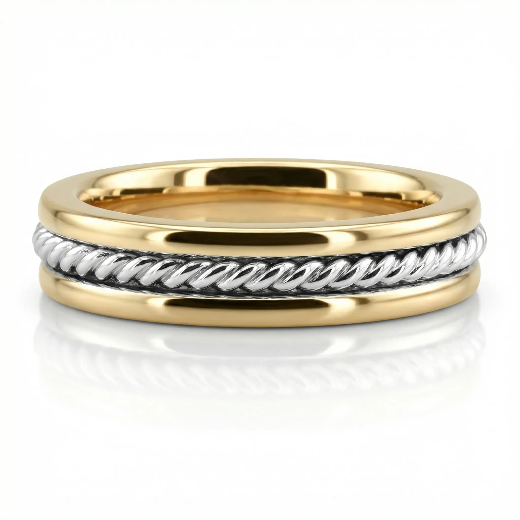 Single Braid Handcrafted Wedding Ring - view 2