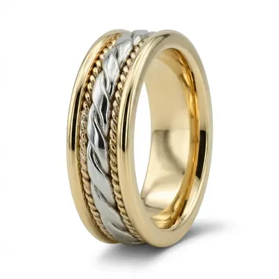 Braided Satin Handmade Wedding Band  - view 4 thumbnail