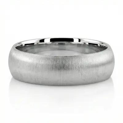 Plain Dome Comfort Fit Wedding Band - view 3 thumbnail