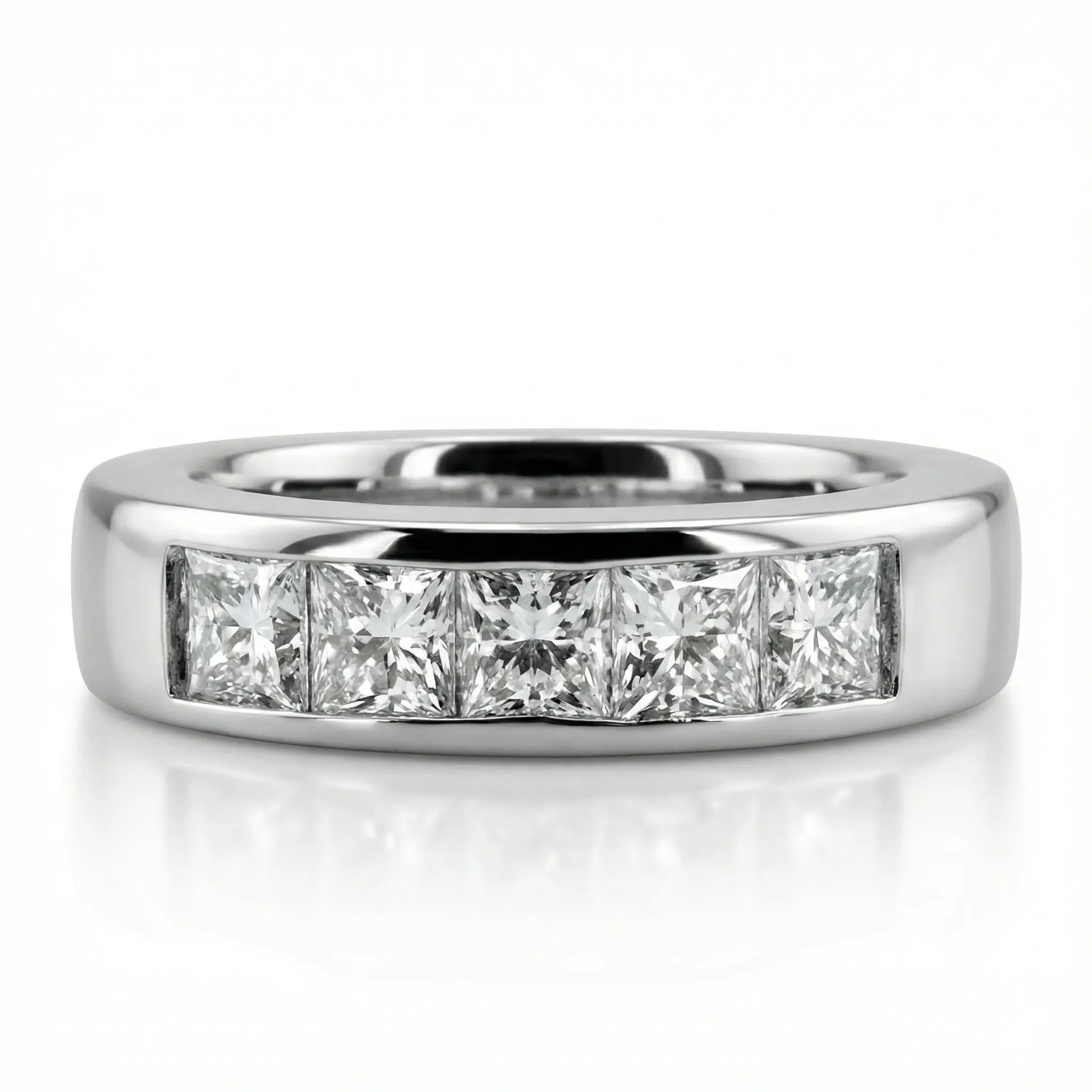 Classic 5 Stone Princes Cut Diamond Anniversary Band (1 1/3 Ct. Tw.) - view 1