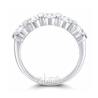 Bar Set Round Cut Diamond Anniversary Ring (1 1/4 ct. tw.) - view 4 of 4
