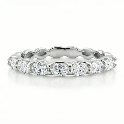 Fashionable Oval Diamond Anniversary Seven Stone Band (1/2 ct. tw.) - view 2 of 3