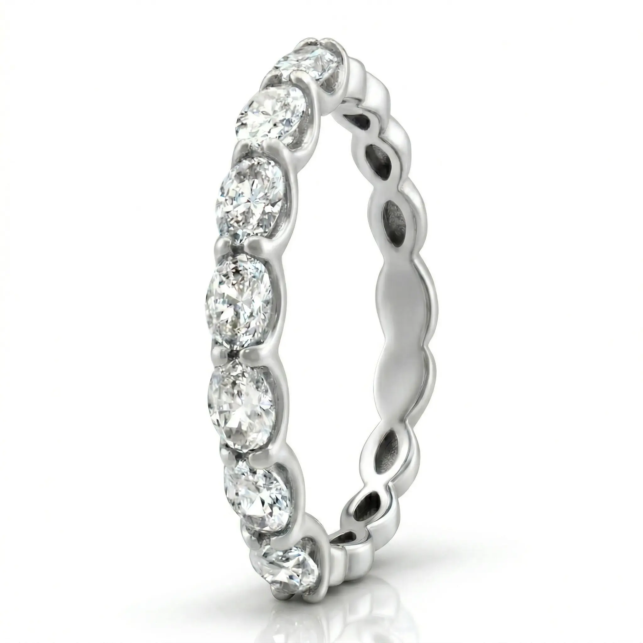 Fashionable Oval Diamond Anniversary Seven Stone Band (1/2 ct. tw.) - view 4