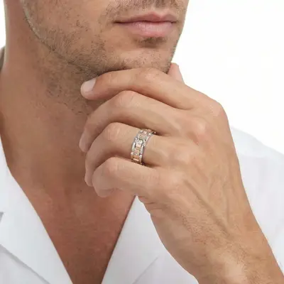 Rolex Style 6.5mm Diamond Wedding Band - view 6 thumbnail