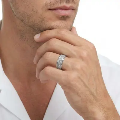 Celtic Knot Diamond Wedding Ring - view 3 thumbnail