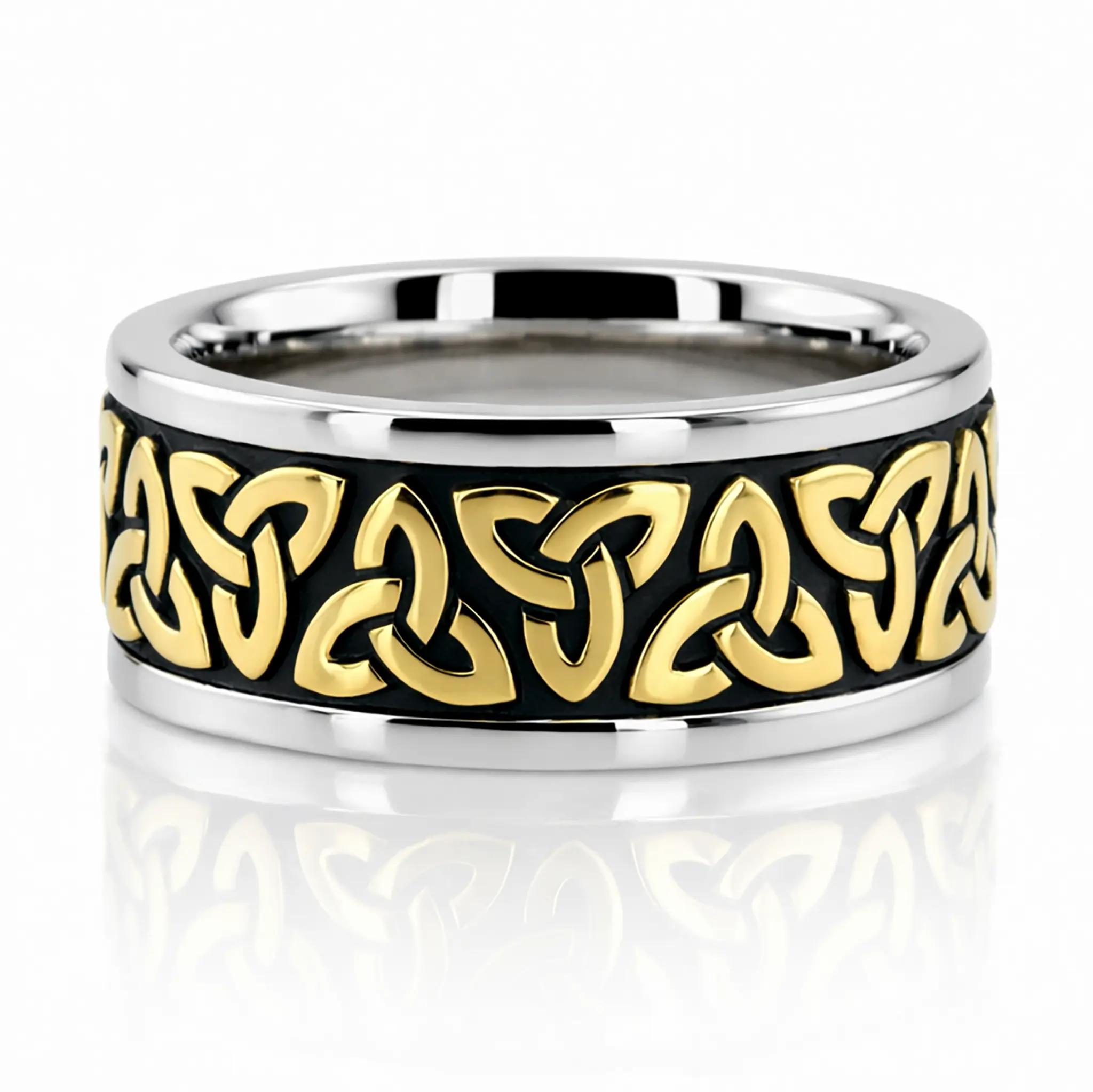 Trinity Celtic Knot Wedding Ring - view 9