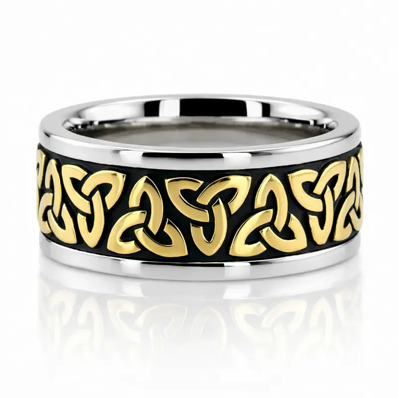 10K same as picture gold 9mm. same as picture hand-made-celtic-wedding-band - alternate view 6