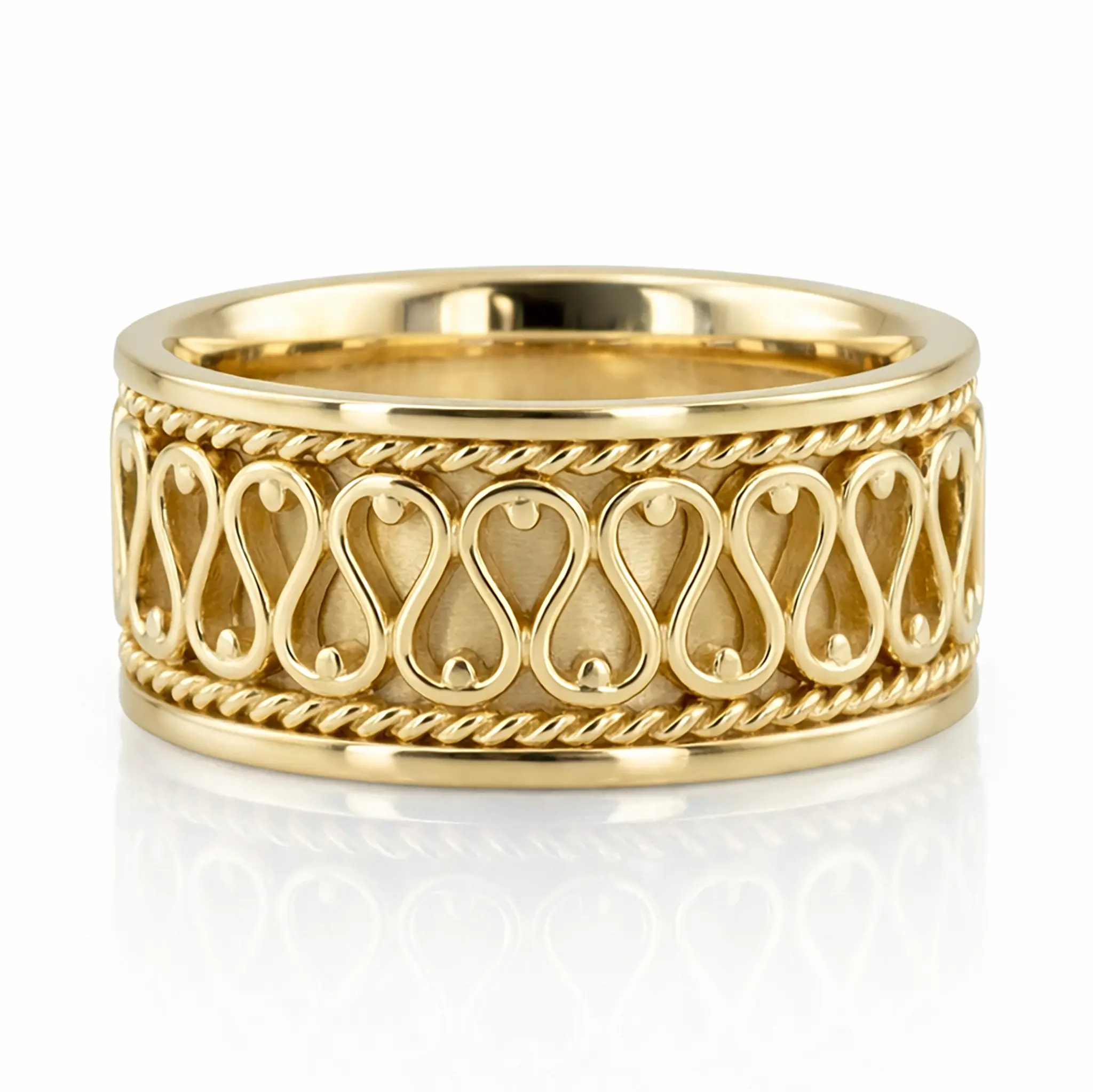 Traditional Celtic Handmade Wedding Ring - view 7