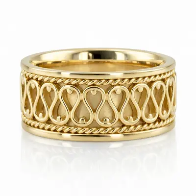 Traditional Celtic Handmade Wedding Ring - view 7 thumbnail