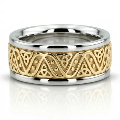 Celtic Love Wedding Band - view 1 thumbnail