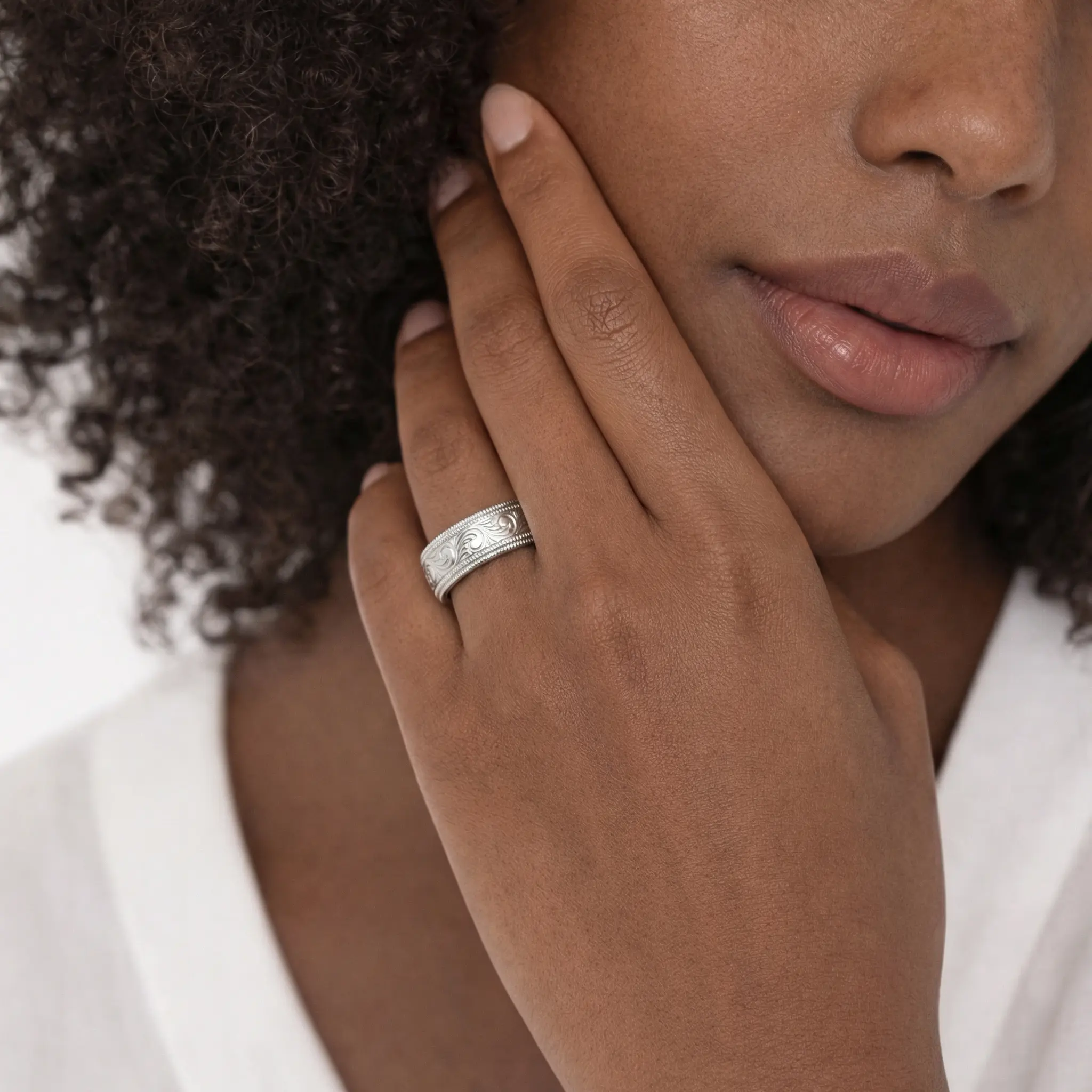 Bestseller Hand Engraved Fancy Wedding Band  - view 7