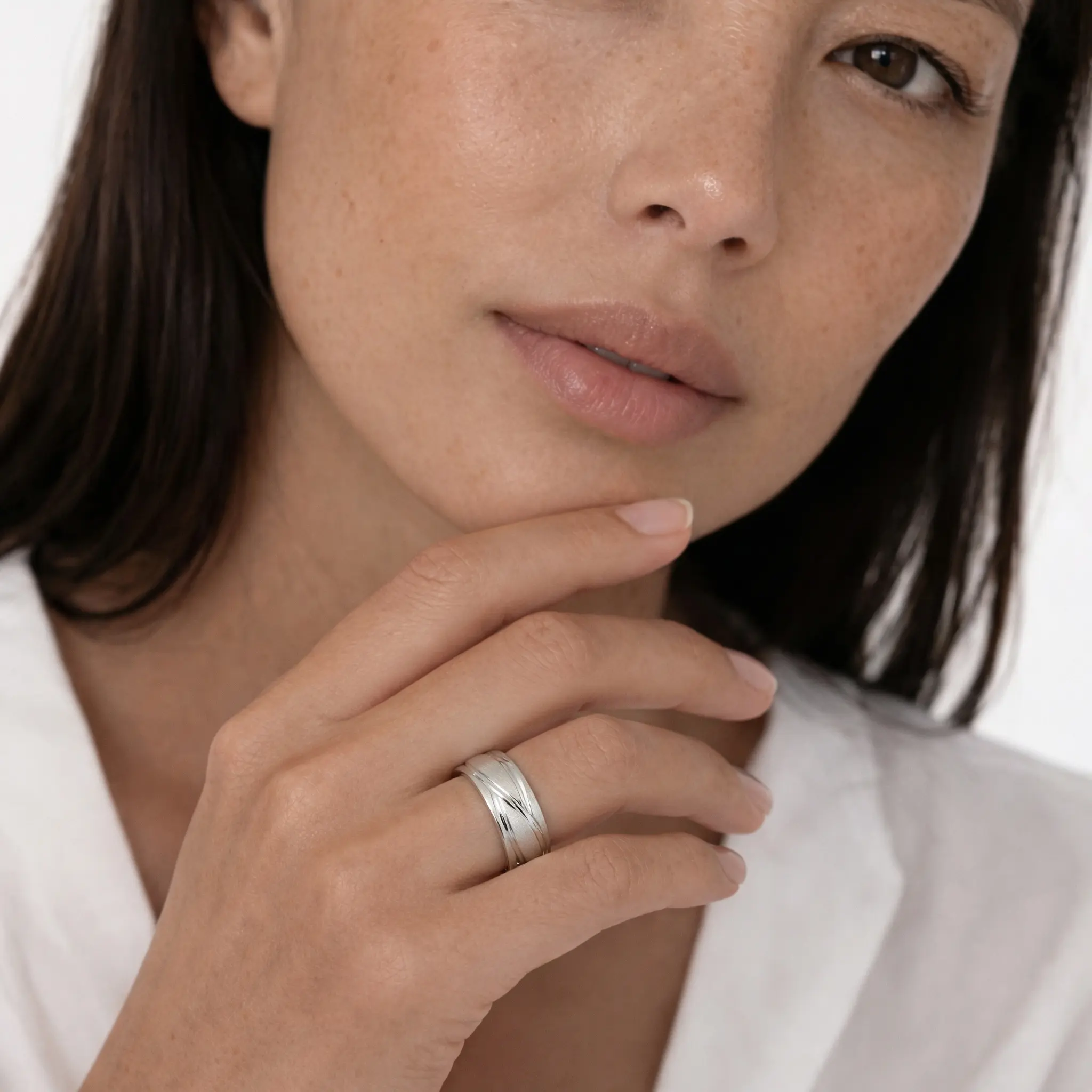 Contemporary Fancy Designer Wedding Ring  - view 2