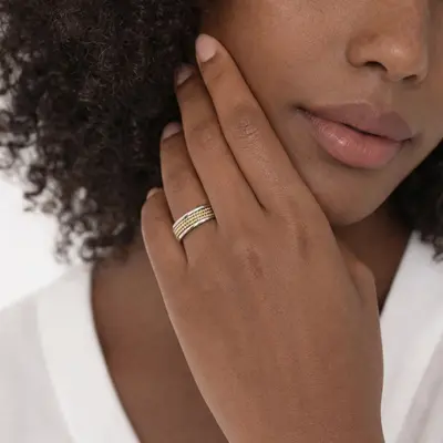 Four-row Braided Two-Color Wedding Band  - view 7 of 7