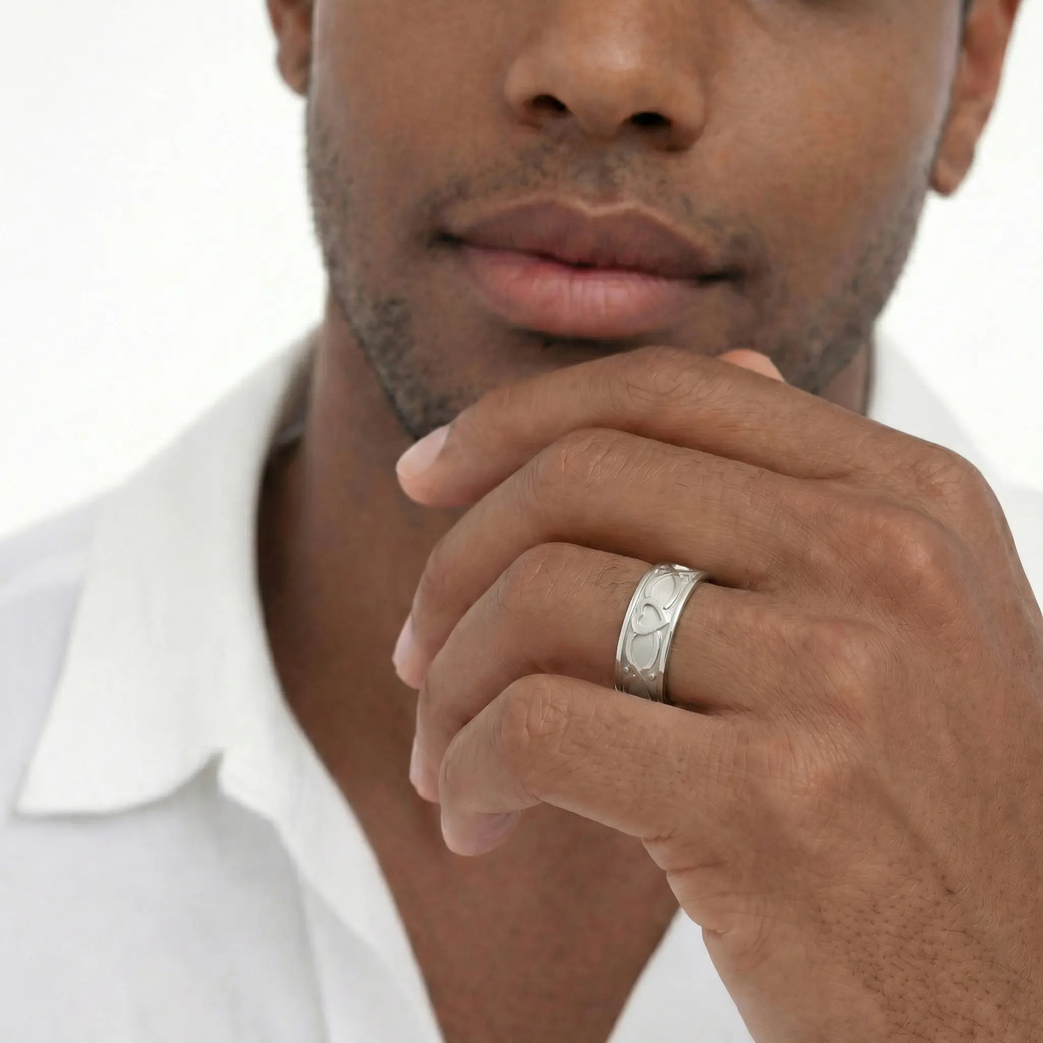 Connected Hearts Men's 7 mm Wedding Band - view 2