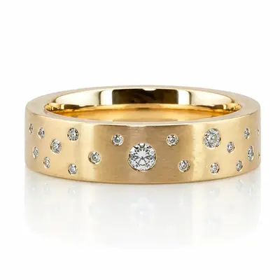 Bright Lights 5mm High Polished Diamond Band - view 4 thumbnail