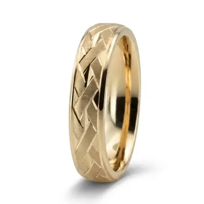 Chain Motif Fancy Carved Wedding Band  - view 4 thumbnail