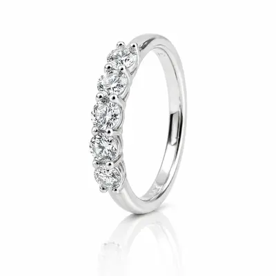 Shared Prong Classic Five Stone Anniversary Ring (1 ct. tw.) thumbnail 3