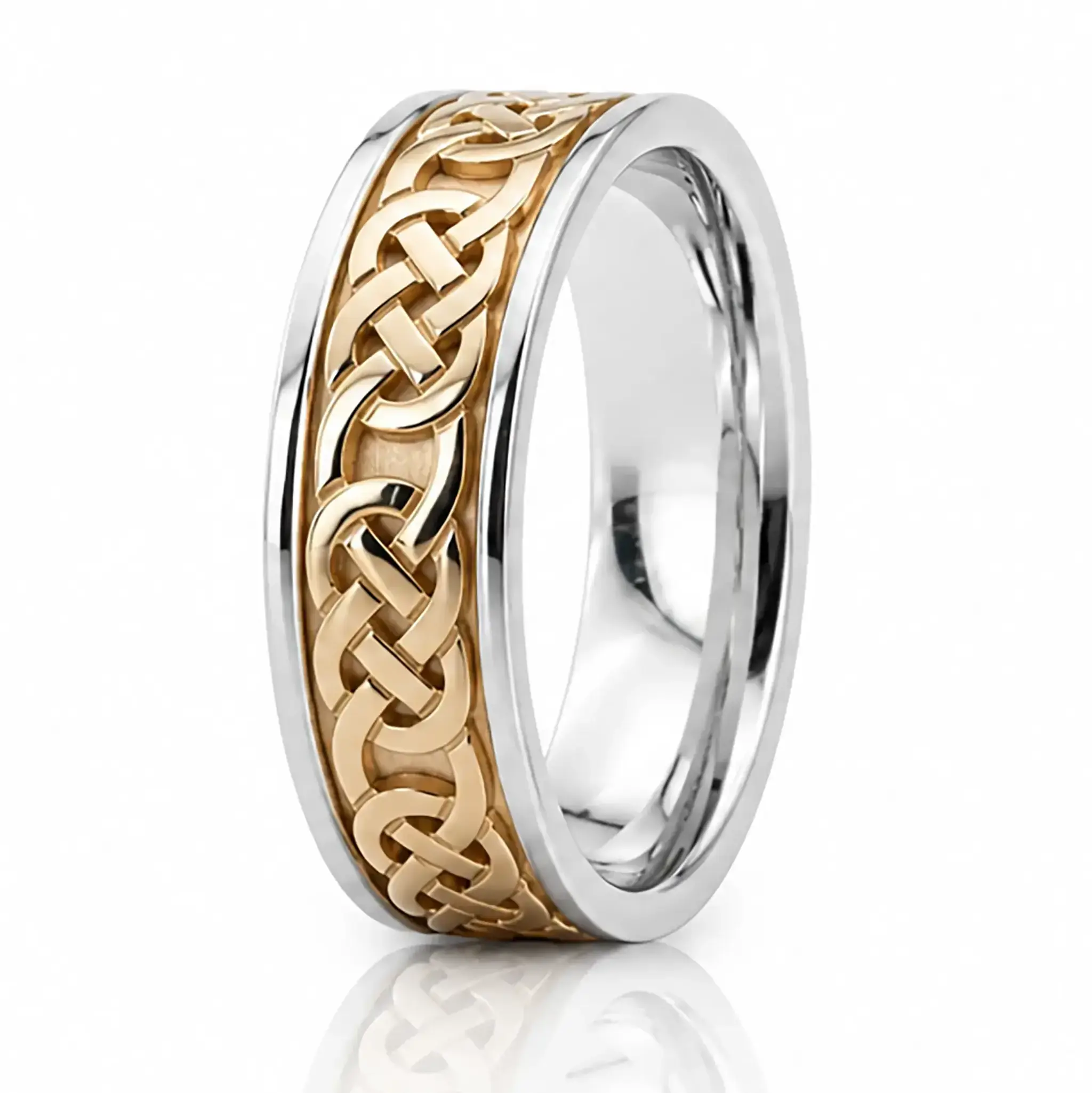 Handcrafted Celtic Love Knot Wedding Ring  - view 6