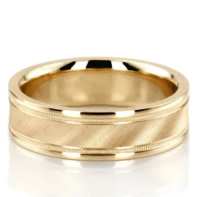 10K yellow gold 6.5mm high polish designer-wedding-ring - alternate view 3 thumbnail