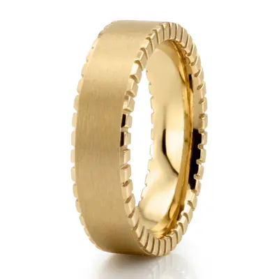 Gear Edge Wedding Band - view 2 of 3