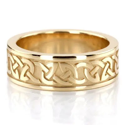 Celtic Fire Knot Design Wedding Band - view 2 of 3